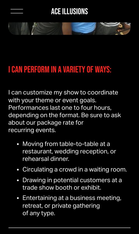 I can perform in a variety of ways, on a phone