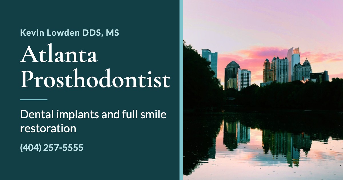 Link preview card for the Home: Atlanta Prosthodontist, with the Midtown skyline