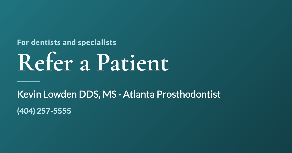 Link preview card for the Refer a Patient, for dentists and specialists