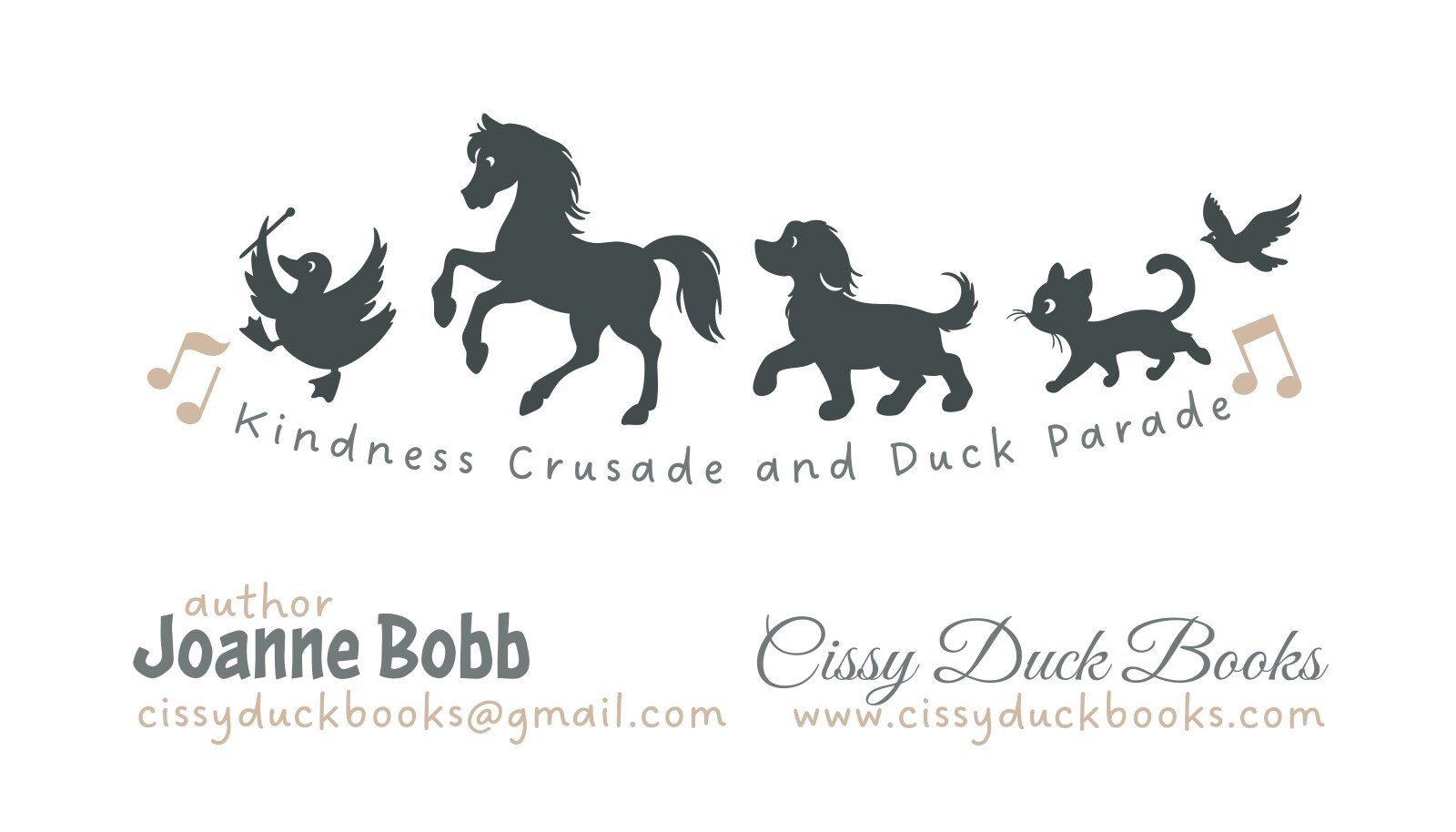 Cissy Duck Books business card, back