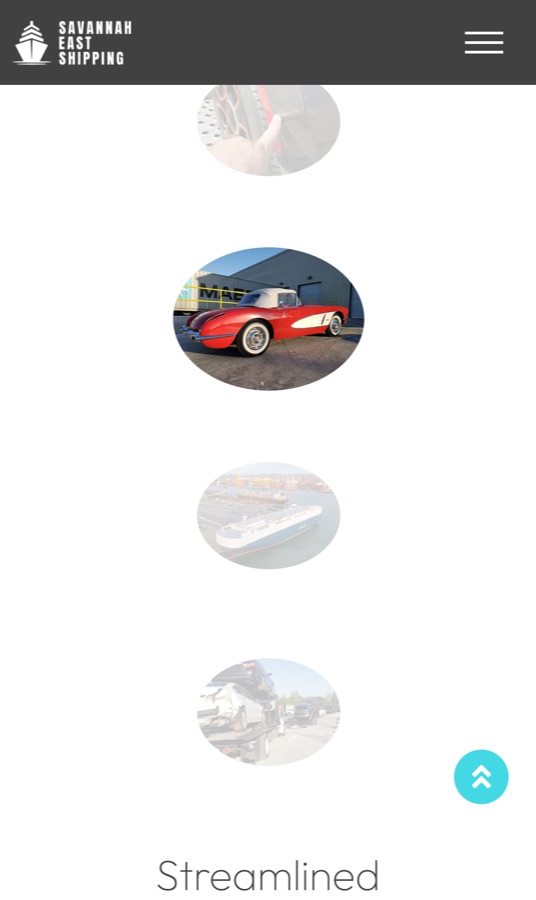 Import and customs services, with vehicle photos, on a phone