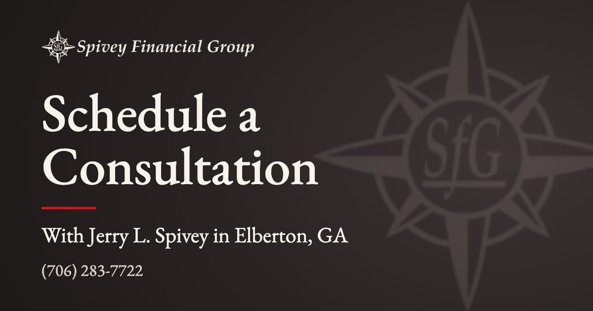 Link preview card for the contact page: Schedule a Consultation with Jerry L. Spivey in Elberton, GA