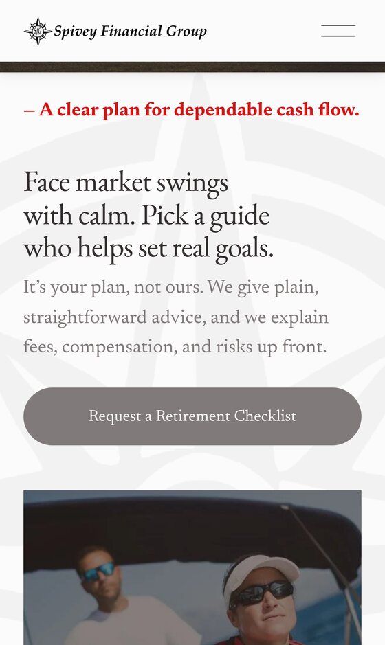 A clear plan for dependable cash flow, on a phone
