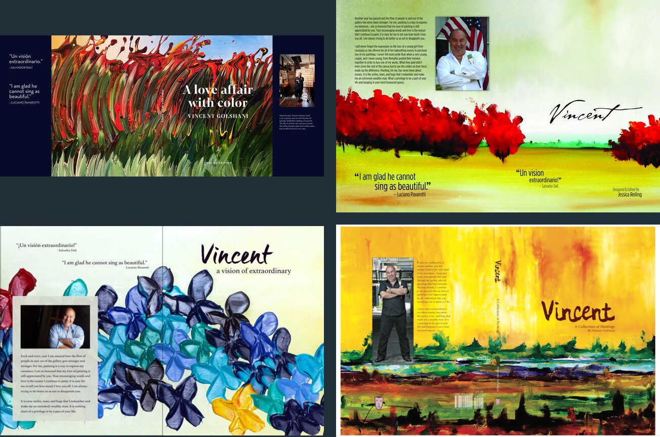 Vincent Golshani: brand identity system · book design & publishing · website